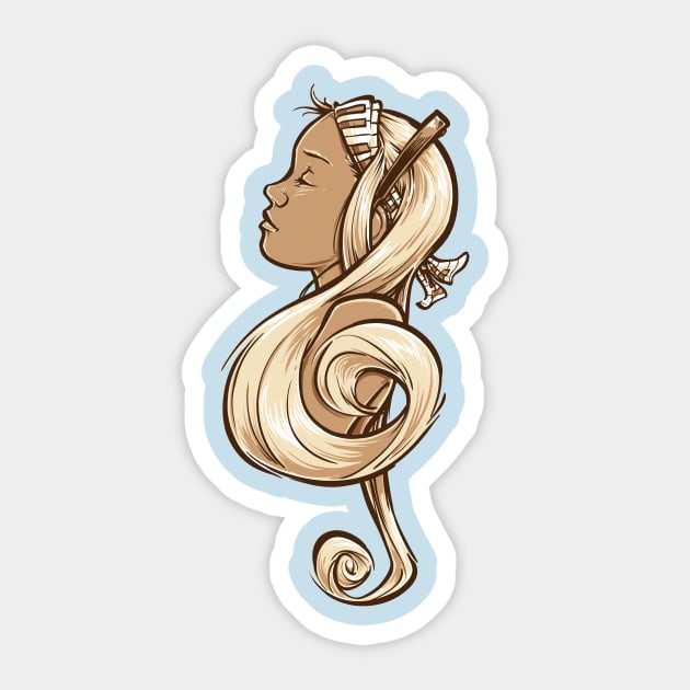 Treble Clef Sticker by obvian